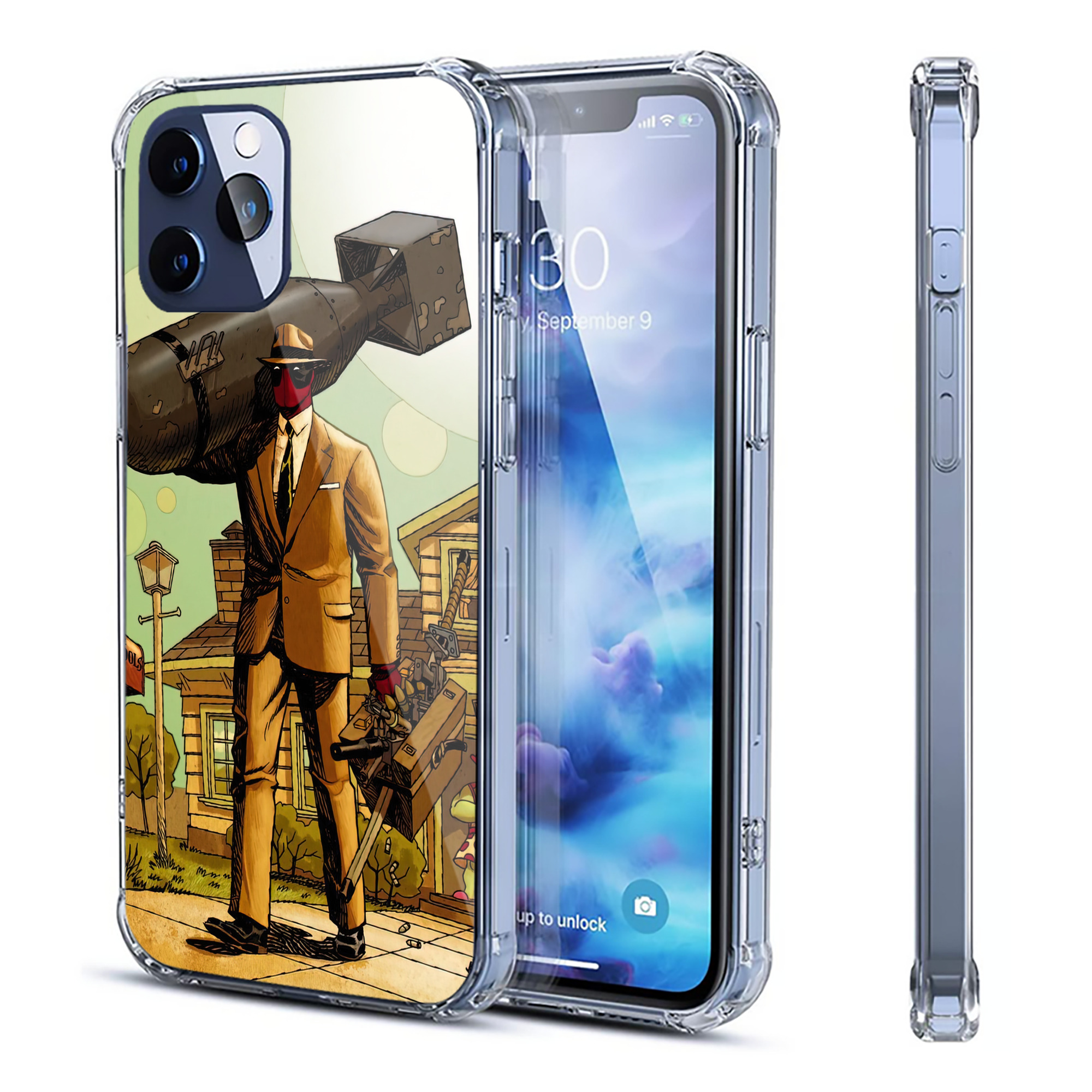 （画像用） Deadpool デッドプール 【iPhone 12シリーズ対応】透明スマホケース（クリアソフトケース）